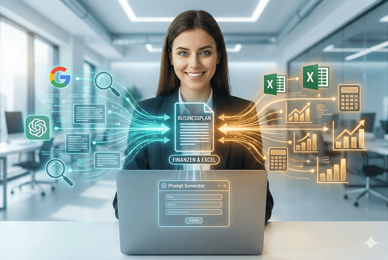 Businessplan mit KI erstellen: Der ultimative Guide (2026) – Gemini, ChatGPT & Excel kombiniert